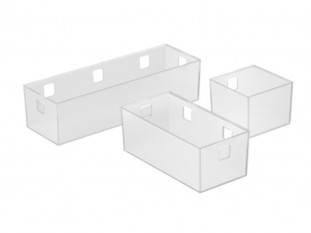 Banio для ящиков ArciTech/InnoTech Atira, набор контейнеров, прозрачный пластик, цвет белый, Art.9153388, Hettich