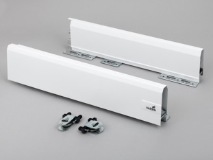 Комплект боковин ящика ArciTech с соединителями передней панели, NL 500, H94,  цвет белый Art. 9149266, Hettich