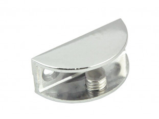 Полкодержатель для стекла и плит до 10 мм, 1 комплект 2 шт., крепление шурупами, хром