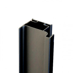 Ручка-профиль, фальш Gola Premium вертикальный оконечный, 4,7 м, алюминий, черный брашированный (для 16мм ДСП)