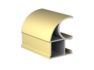 GDS40R Ручка-профиль асимметричная золото 5400 мм, Dorwell
