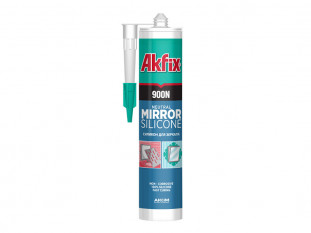 Силиконовый герметик для зеркал Akfix 900N, 310мл (картридж), прозрачный