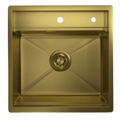 Мойка кухонная Granula KS-5051, 500х510мм, золото сатин, нерж сталь
