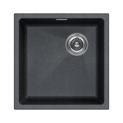 Мойка Paulmark LUMI, LU45SK-DG, 455х460х210 мм, графит, в комплекте
