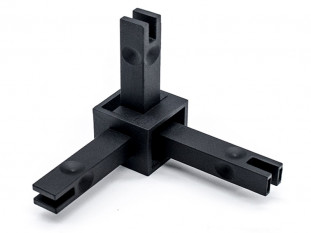 CADRO каркасная система, узловое соединение 3х-стороннее 3D, черный матовый