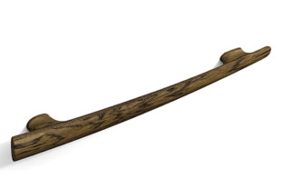 Ручка мебельная Bow HL-004M деревянная (дуб), 352 мм, коричневая